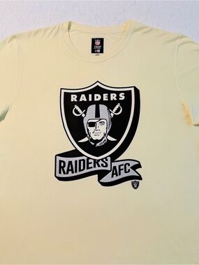 New Era | Raiders | AFC Throwback Graphic T Shirt | Yellow/Cream | Men’s Size XL